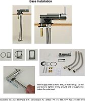 Scandvik Minimalistic Compact Single Level Mixer - Faucet & Shower Combo - Chrome