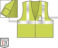 Ergodyne GloWear 8216BA ANSI High Visibility Breakaway Reflective Safety Vest with ID Badge Holder