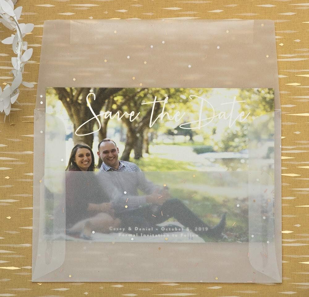 JAM PAPER Translucent Vellum Invitation Envelopes - Clear