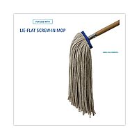 Boardwalk BWK724CCT 24 oz. Cut-End Lie-Flat Cotton Wet Mop Head - White (12/Carton)