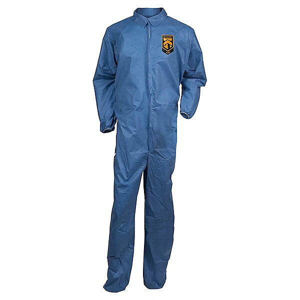 Kimberly-Clark Professional KleenGuard A20 Microforce Particle Protection Coveralls, X-Large, Denim Blue, Pack Of 24 Coveralls