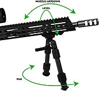TRUGLO Tac-Pod Carbon Pro Adjustable Rifle Bipod with Pivoting Base
