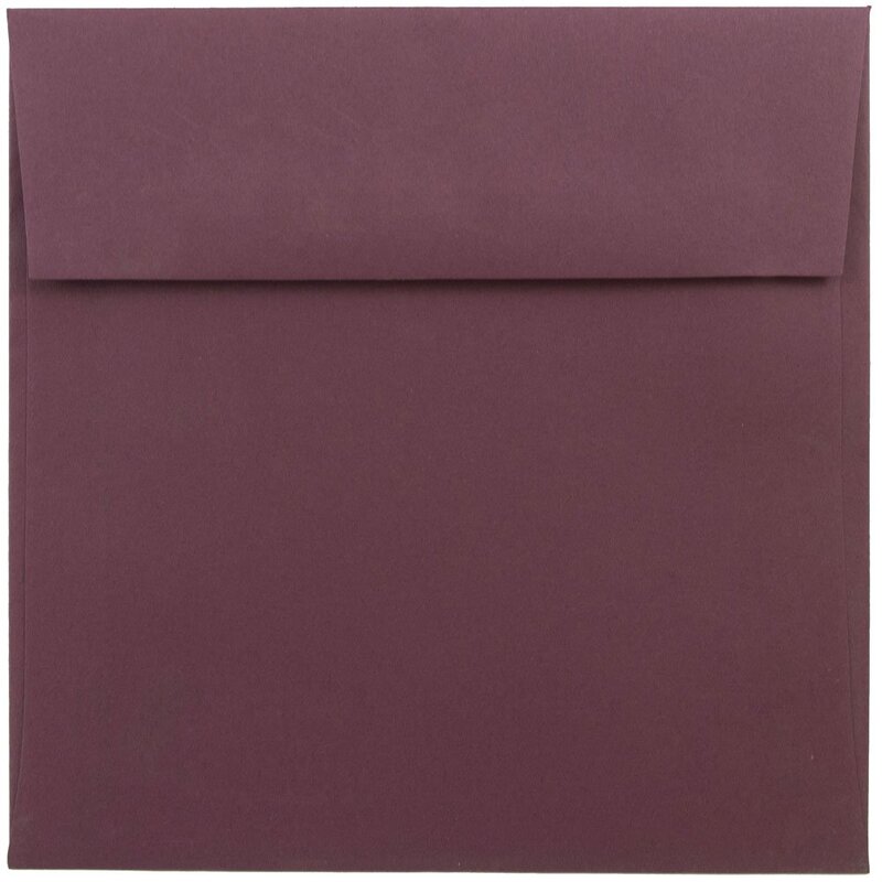 JAM PAPER Color Square Invitation Envelopes
