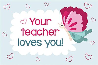 Scholastic Teachers Friend Postcards, 6in x 4in, Valentines Day, Kindergarten - Grade 5, Pack Of 36