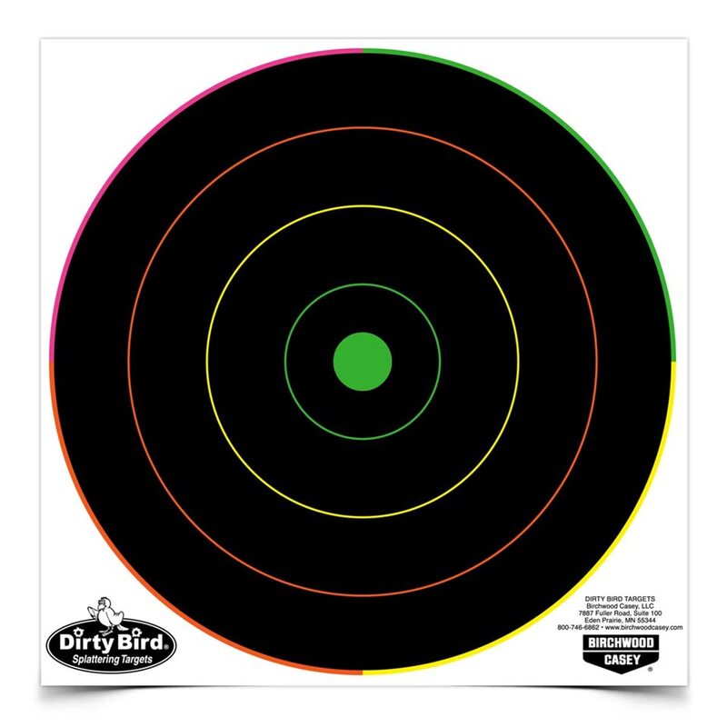 Birchwood Casey Bull's-Eye Milticolor Splatter Targets Practice Shooting for Indoor and Outdoor Use One Size 8" - 12 TARGETS