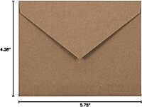 JAM PAPER Booklet Invitation Envelopes, Brown Kraft, Recycled