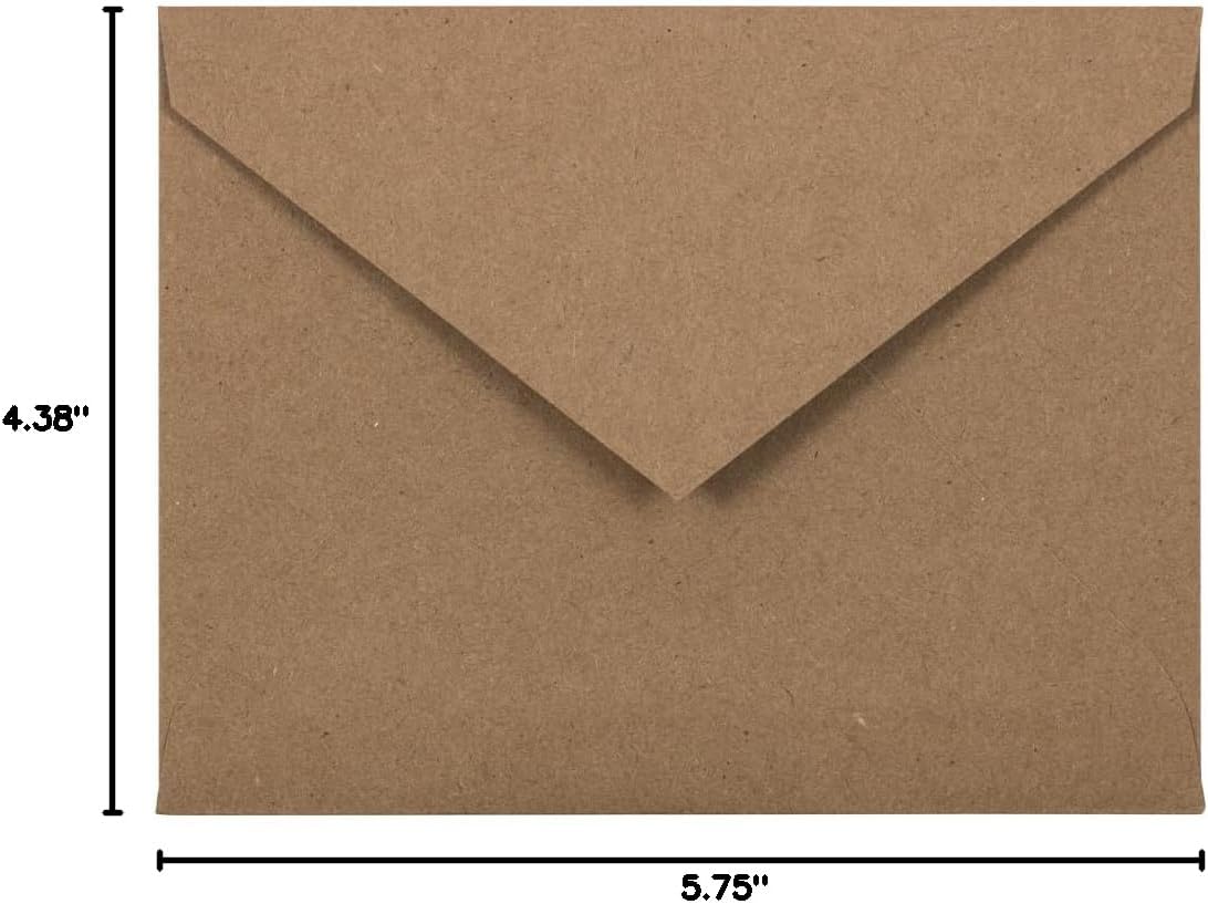 JAM PAPER Booklet Invitation Envelopes, Brown Kraft, Recycled