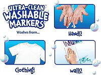 Crayola Broad Line Washable Markers - 200ct (8 Colors), Kids Bulk Classroom Art Markers for School