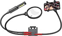 Real Avid Smart-Assist Accessory System | Includes 180 Lumen Work Light, 5-Inch Magnifying Glass and Cell Phone Holder