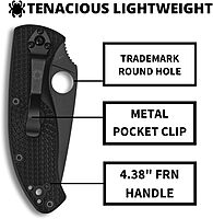 SPYDERCO Tenacious Lightweight EDC Folding Pocket Knife