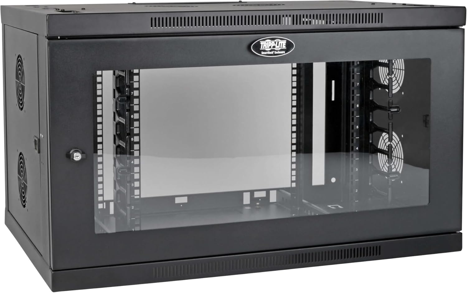 Tripp Lite 9U Wallmount Rack Enclosure Wide Cable Management Acrylic Window