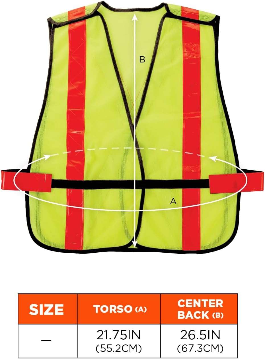 Ergodyne GloWear 8080BAX Hi-Gloss Breakaway X-Back Safety Vest