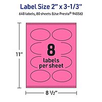 AVERY Printable Oval Labels, Sure Feed Technology, Print-to-the-Edge, Laser/Inkjet Printable