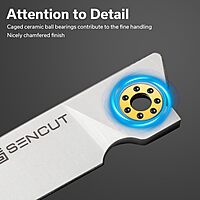 SENCUT Jubil Folding Pocket Knife D2 Wharncliffe, G10 Handle, Front Flipper