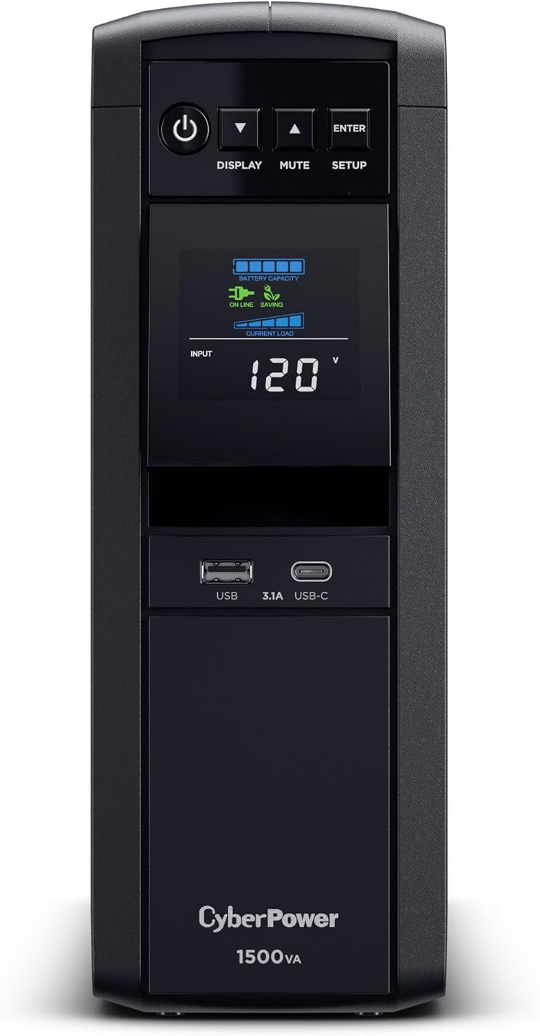 CyberPower PFC Sinewave UPS Battery Backup and Surge Protector, Mini-Tower