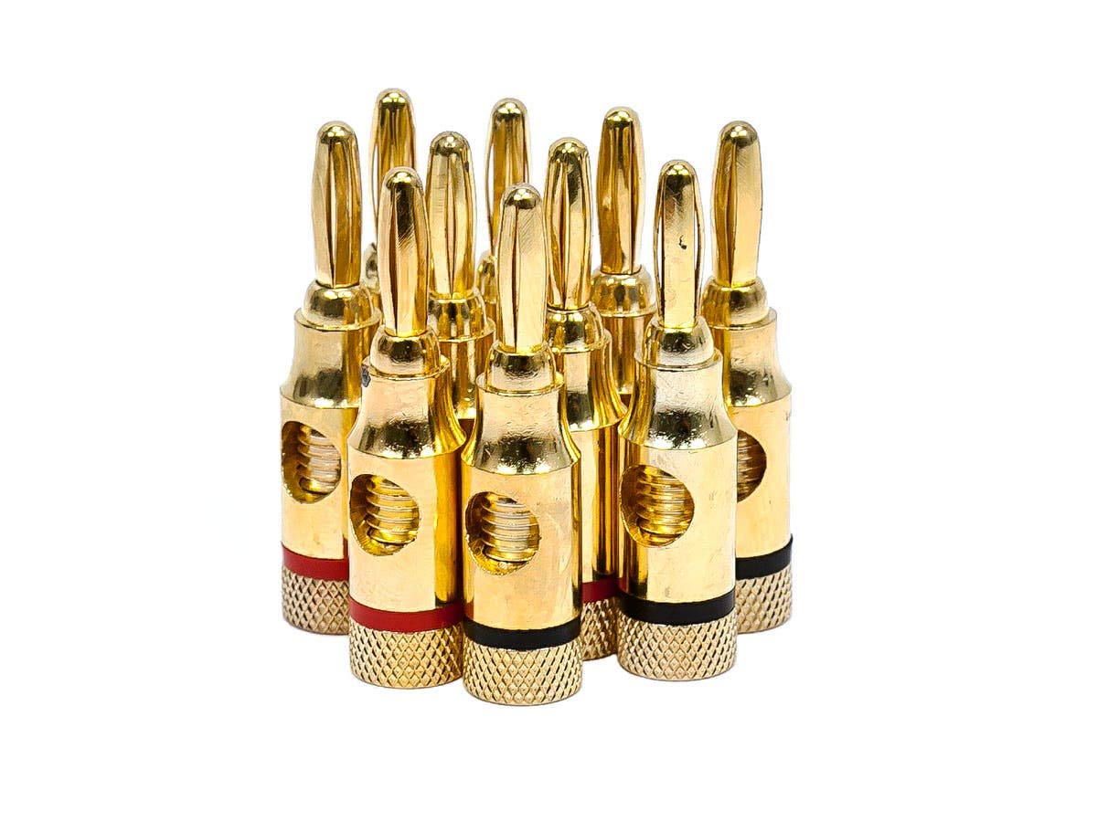 Monoprice 16AWG Pure Copper Flat Speaker Wire with Gold Plated Banana Plugs