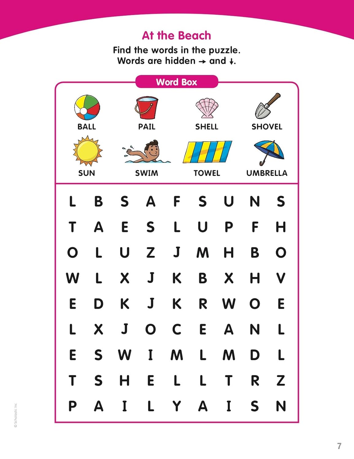 Scholastic Little Skill Seekers: Word Searches Activity Book, Pre-K To Kindergarten