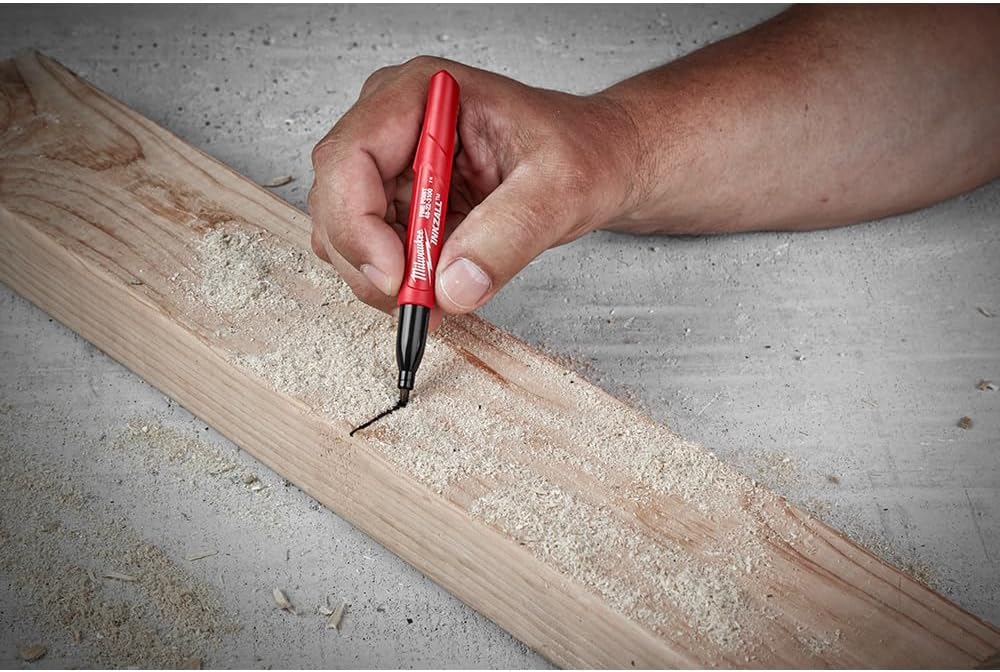 Milwaukee 48-22-3100 Inkzall Jobsite Fine Point Black Permanent Marker 12 Pack