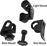 Nightstick NS-HMC7 Multi-Angle Helmet Mount for Accessory Slot or Brim, Multicolor