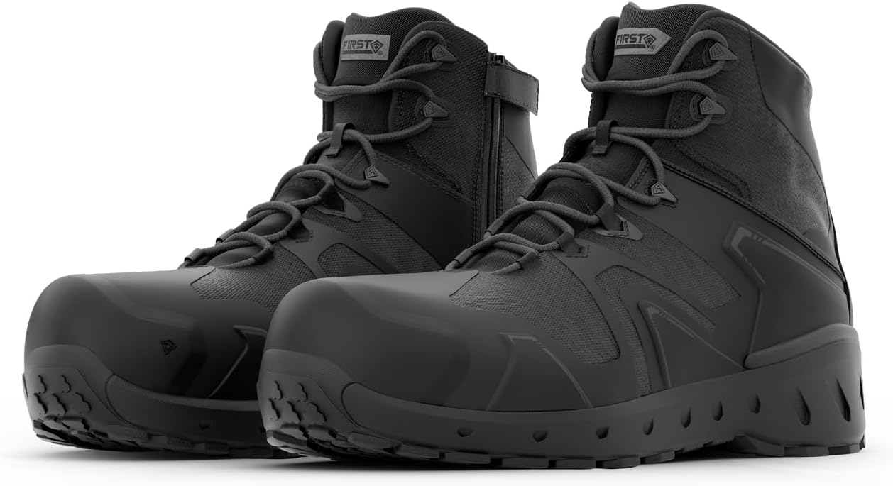 FIRST TACTICAL Men's 5" AERO-TAC Safety Toe Side-Zip Mid Boot