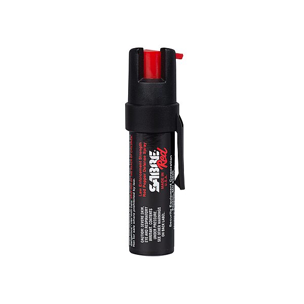 SABRE RED Compact Pepper Spray, Max Police Strength OC Spray with UV Dye, Compact Belt Clip For Easy Carry & Fast Access