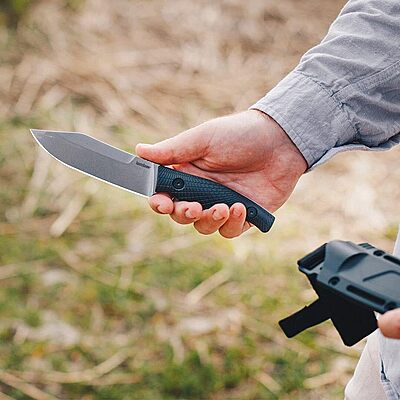 Kershaw Camp 5 Fixed Blade Knife, 4.75 Inch Blade, Full Tang (1083), Black