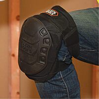 Klein Tools 60344 Knee Pads, Hinged Gel Knee Pads with Slip Resistant Rubber Caps, Quick-Release Clips and Adjustable Straps