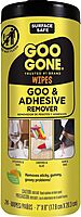 Goo Gone Clean Up Wipes Adhesive Remover - 24 Count - Removes Adhesive Residue Labels Stickers Crayon Tree Sap Gum Masking