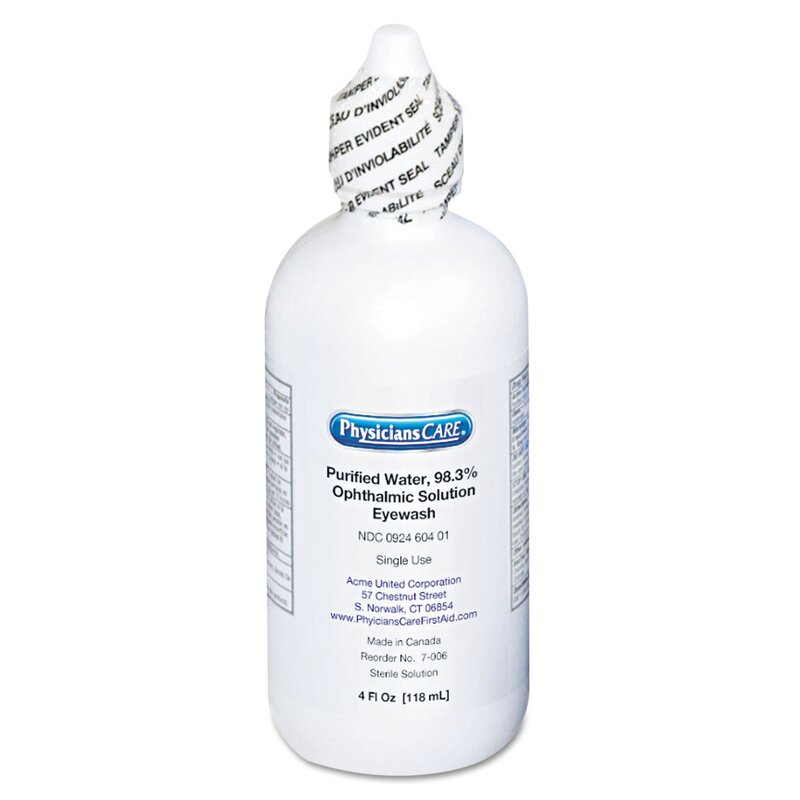 PhysiciansCare by First Aid Only 7-006 Eye Wash Solution, 4 oz Bottle