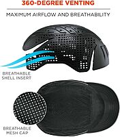 Ergodyne Skullerz 8955 Lightweight Bump Cap Hat, Baseball Style, Long Brim