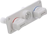 RT2498 Elegance Combination Faucet/Shower, Pull-Out Handheld Mixer Unit, Hot and Cold Water, 5.5-Foot Hose, White ABS