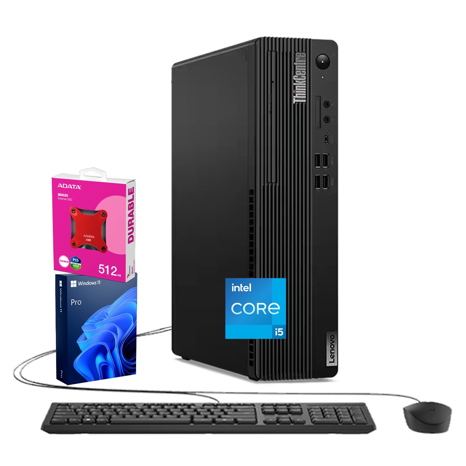 Lenovo ThinkCentre M70s SFF Business Desktop | 14th Gen Intel 10-Core i5-14400 | 16GB DDR5 | 512GB SSD | HDMI | DP | Wi-Fi 6