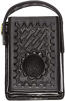 Aker Leather Products Body Alarm Case Aker Leather 684 Body Alarm Case, Basketweave, Black