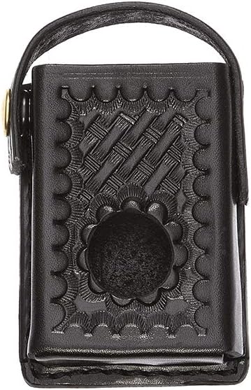 Aker Leather Products Body Alarm Case Aker Leather 684 Body Alarm Case, Basketweave, Black