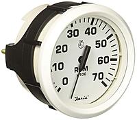 Faria Beede 33104 Dress White 4" Tachometer - 7000 RPM (Gas) (All Outboards)
