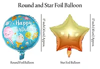 Happy Birthday Ice-cream Theme Foil Balloons Heart - (Pack of 5)