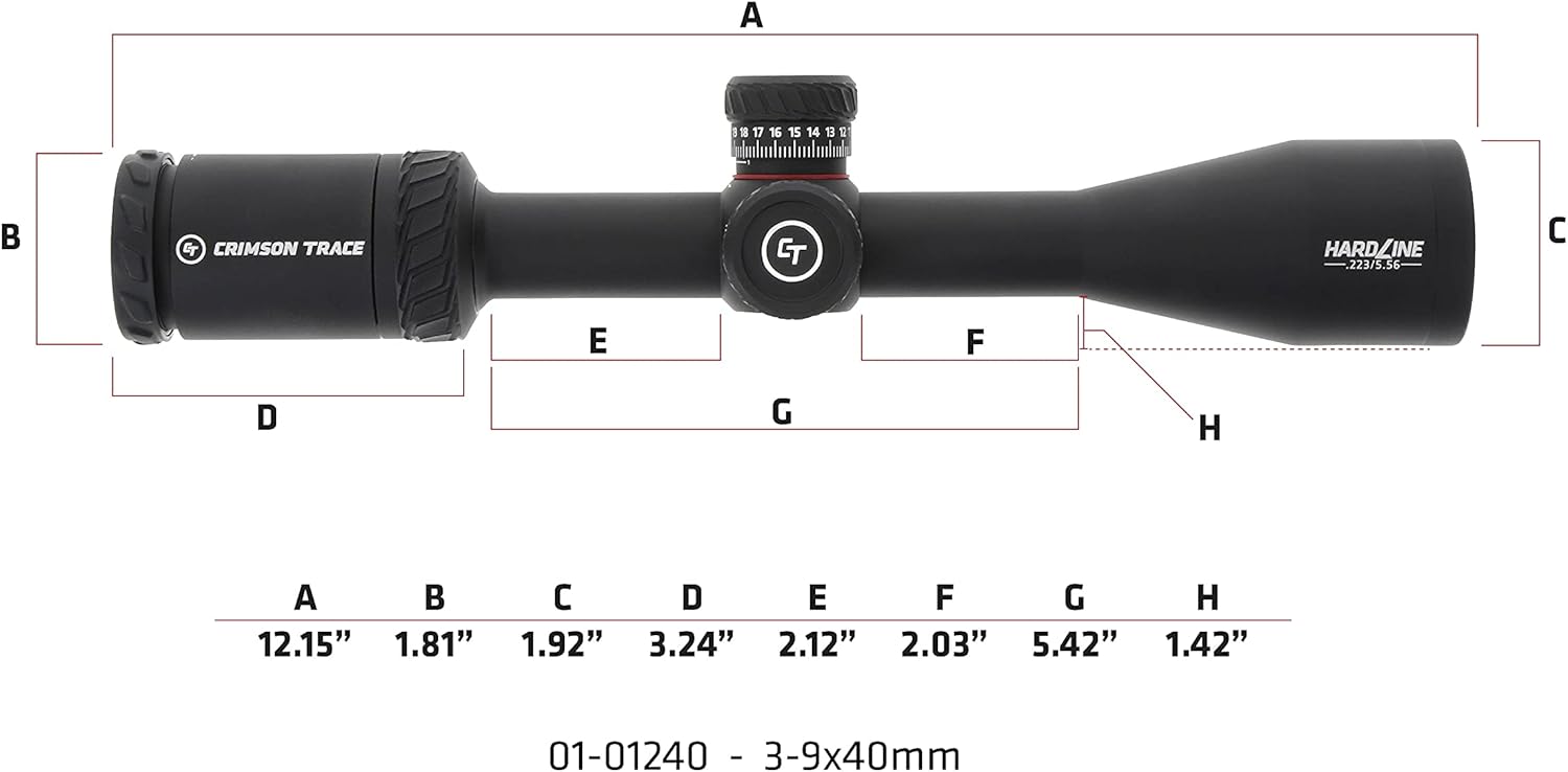 Crimson Trace Hardline Riflescope for Hunting, Shooting and Tactical Use