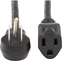 Eaton Tripp Lite Series Power Extension Cord, Right-Angle NEMA 5-15P to NEMA 5-15R - Heavy-Duty, 15A, 120V, 14 AWG, 3 ft. (0.91 m), Black