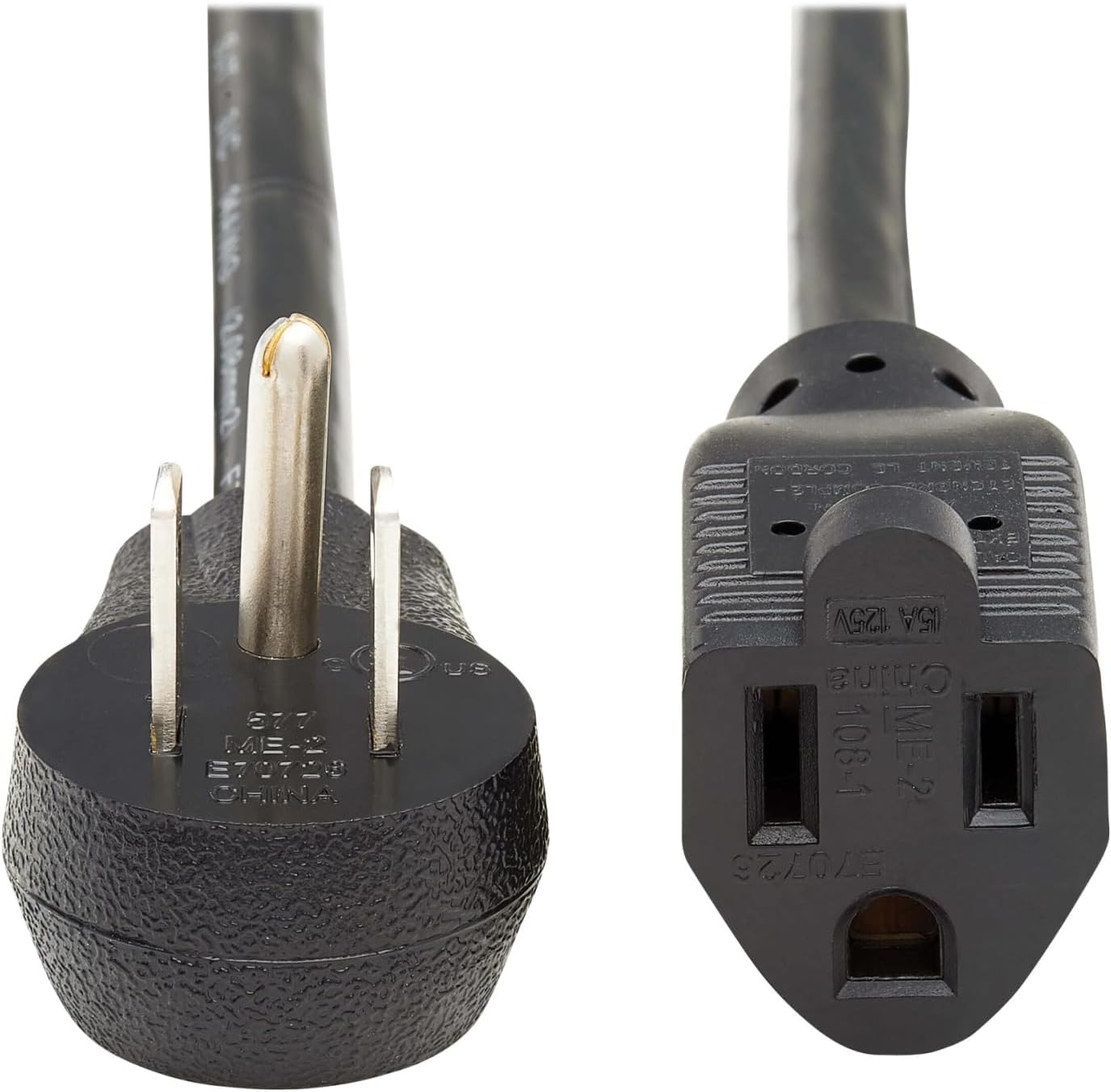 Eaton Tripp Lite Series Power Extension Cord, Right-Angle NEMA 5-15P to NEMA 5-15R - Heavy-Duty, 15A, 120V, 14 AWG