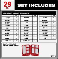Milwaukee Electric Tools 48-89-2332 29Pc Cobalt Helix Drill Bit Set, Red