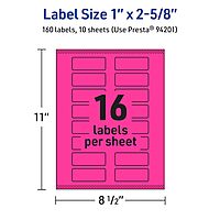 Avery Printable Rectangle Labels with Sure Feed Technology, Print-to-the-Edge, Laser/Inkjet Compatible