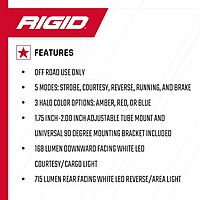 Rigid Industries 90133 Chase Tail Light - Red