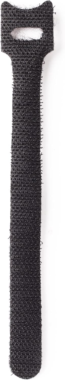StarTech.com 6in Hook and Loop Cable Ties - 50 Pack - Black - Reusable Cable Straps - Adjustable and Flexible