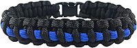 THIN BLUE LINE USA Survival Paracord Bracelet