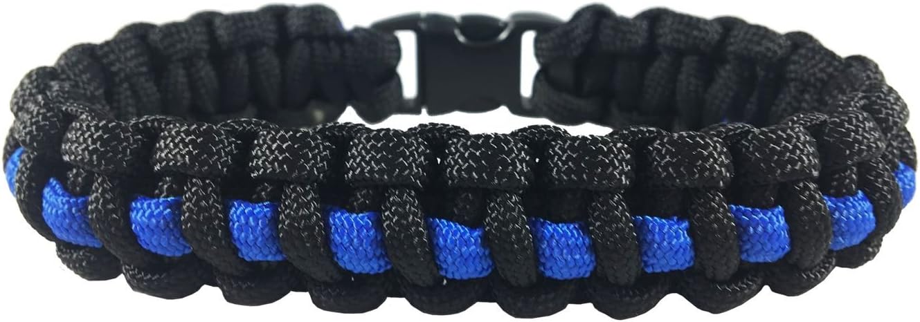 THIN BLUE LINE USA Survival Paracord Bracelet