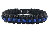 THIN BLUE LINE USA Survival Paracord Bracelet