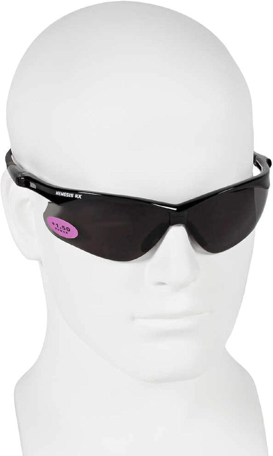 Jackson Safety V60 Nemesis RX Safety Eyewear, Black Frame Smoke Lens, +1.5 Diopter