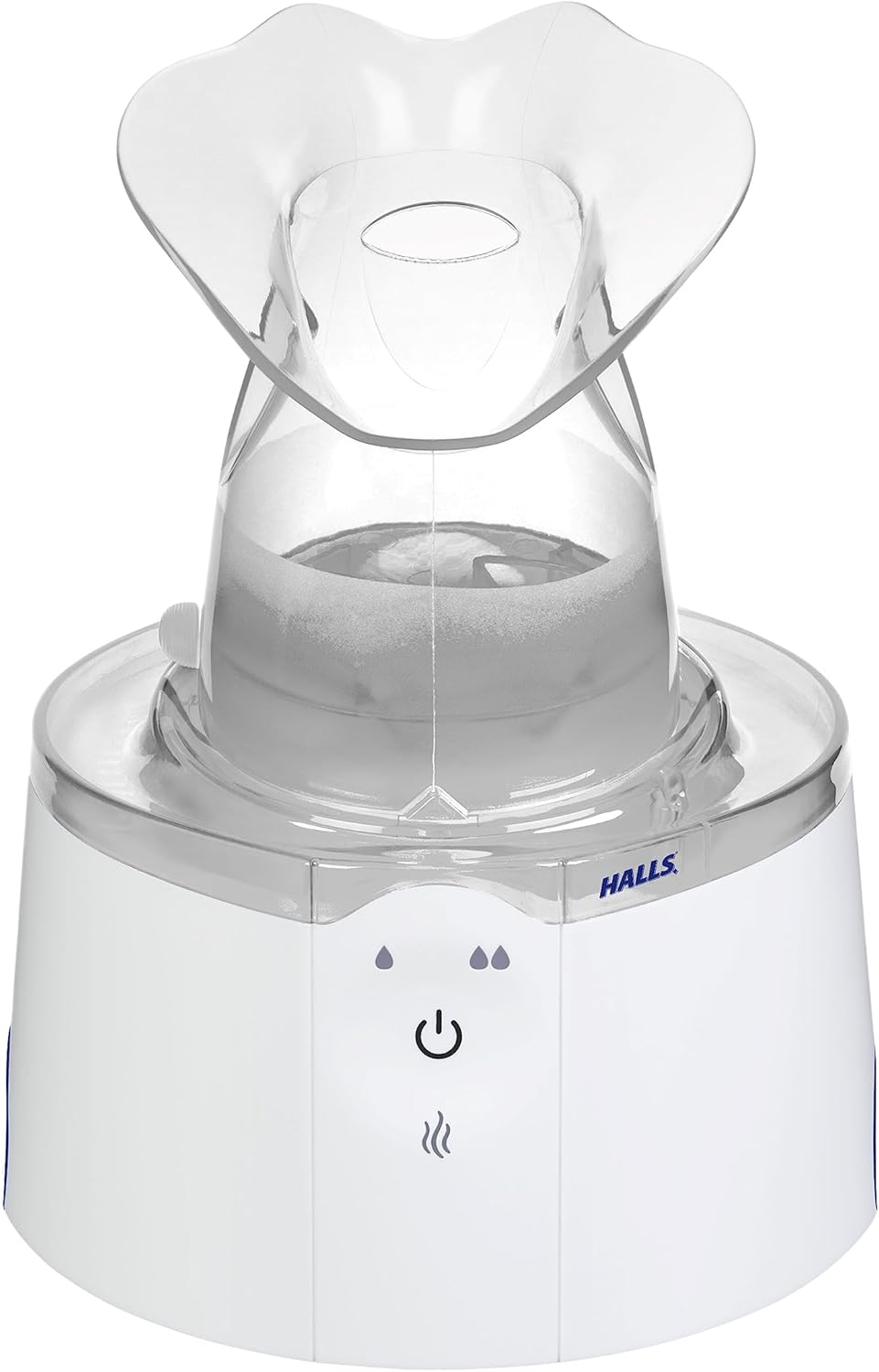 Crane x HALLS 2-in-1 Warm Mist Humidifier and Steam Inhaler, 0.5 Gallon, Blue & White