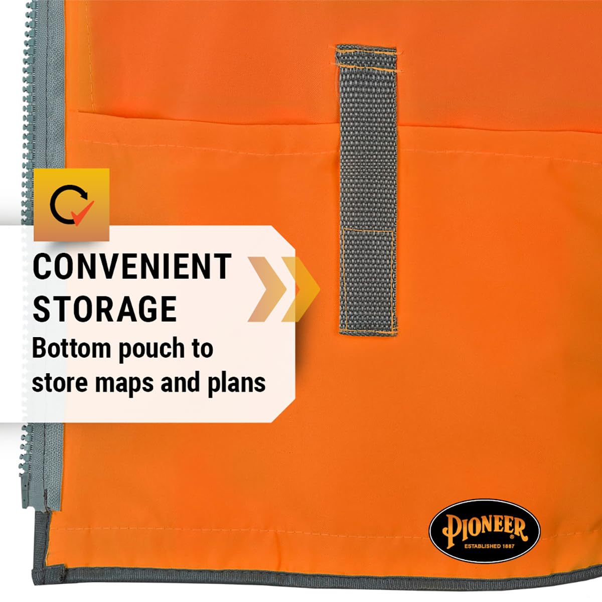 Pioneer Safety Vest for Men – Hi Vis Reflective, Mesh Back, 12 Pockets, Zipper for Surveyor Work