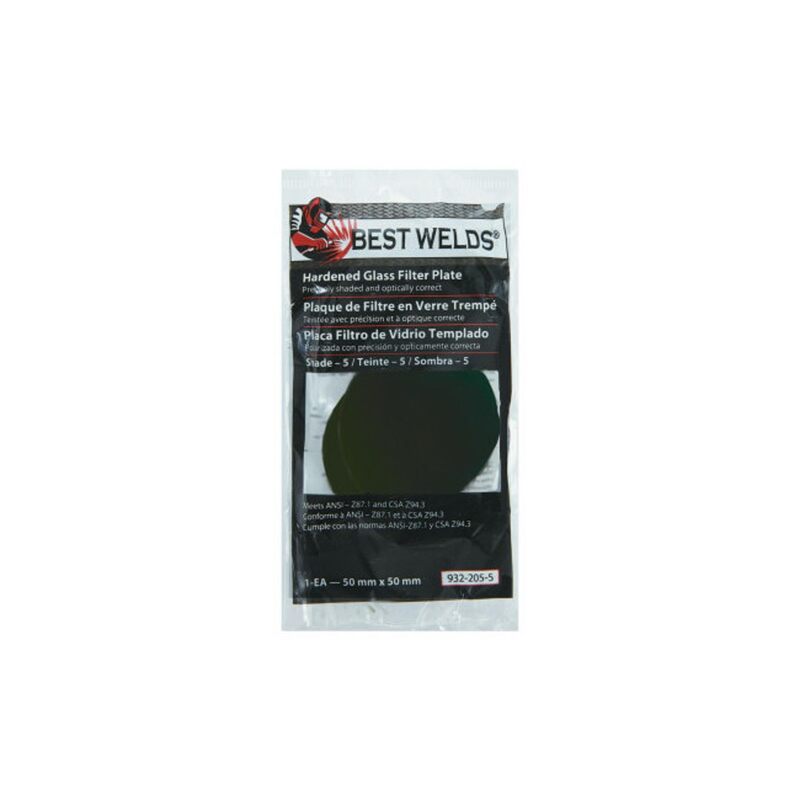 BEST WELDS 901-932-205-5 - 2" Glass Filter Plate, Shade 5, 50 mm, Green